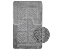 САНАКС 00284 CLASSIC UNI КВАДРАТЫ Коврик в ванную двойной СЕРЫЙ 55х90+45х55 см 100% полиэстер САНАКС 00284 CLASSIC UNI КВАДРАТЫ Коврик в ванную двойной СЕРЫЙ 55х90+45х55 см 100% полиэстер