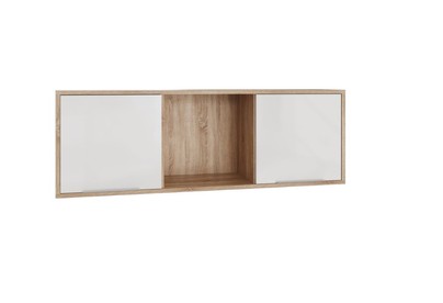 МЕБЕЛЬКОМПЛЕКС Нордик Полка навесная закрытая Дуб сонома/Белая Аляска