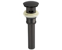 MAGNUS 0607 Верхняя часть (донный клапан) сифонаавтомата на раковину с переливом цвет ГРАФИТ из нержавеющей стали