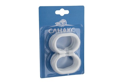 САНАКС 75003 Кольца для штор и карнизов в ванную и душевую, белые, пластиковые (12 шт. в упаковке)