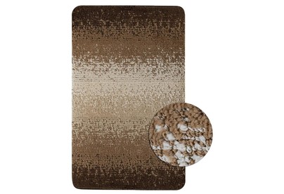 САНАКС 02215 Коврик в ванную SILVER одинарный коричневый ПЕРЕХОД 50х80 см 100% полиэстер