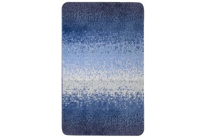 САНАКС 02212 Коврик в ванную SILVER одинарный синий ПЕРЕХОД 50х80 см 100% полиэстер