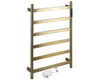 KRAFTTE 44047 ЛЕСЕНКА под бронзу матовый 480х730х90 мм, на 6 перекладин, 75 W, 220V/50 Hz нерж. сталь