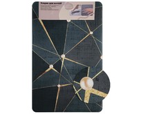 САНАКС 00443 Коврик в ванную ПАМЯТЬ  эффект восстановления, одинарный, дизайнерский  треугольники 50 х 80 см