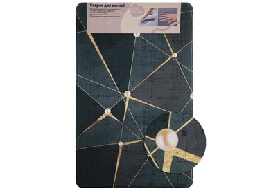 САНАКС 00443 Коврик в ванную ПАМЯТЬ  эффект восстановления, одинарный, дизайнерский  треугольники 50 х 80 см