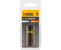 DENZEL Набор бит SL5,0х50, сталь S2, шестигранный профиль, 2 шт. 11658