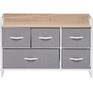 LESET Ноа Комод широкий Белый/Светлосерый