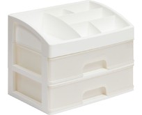 VIOLET для косметики 2 ящика (белый/перламутр) 330206