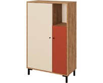 МЕБЕЛЬКОМПЛЕКС JAM Шкаф для одежды Дуб крафт табачный/Сатин/Терракот