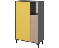 МЕБЕЛЬКОМПЛЕКС JAM Шкаф для одежды Серый шифер/Грэви/Сэнд