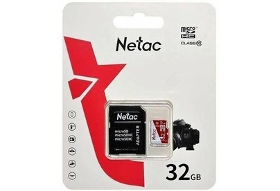 NETAC Карта памяти MICRO SDHC 32GB + ADP NT02P500ECO032GR