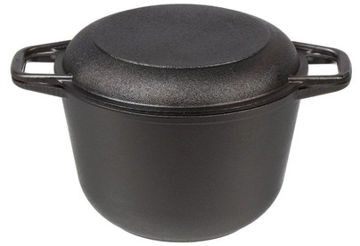 ГАРДАРИКА 13044 чугун 4,0л с крышкойсковородой 22см