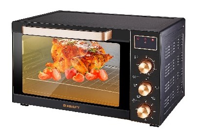 KRAFT KFMO 3506 KGLB (черный/золото) с дисплеем