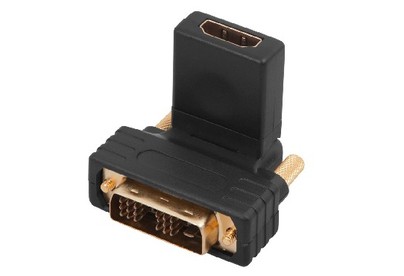 REXANT (176812) ПЕРЕХОДНИК ШТЕКЕР DVID  ГНЕЗДО HDMI, ПОВОРОТНЫЙ