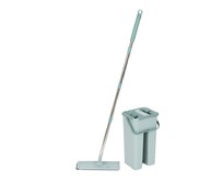 РЫЖИЙ КОТ Швабра для пола с насадкой из микрофибры и ведром Clean hands (310459)