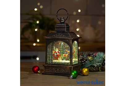 WINTER GLADE Новогодний фонарь Winter Glade СантаКлаус на санях F4281 F4281