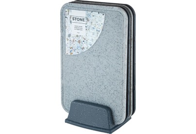 PLAST TEAM PT177512026 Stone на подставке темный камень (4 предмета)