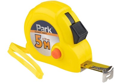 PARK Рулетка с двумя фиксаторами, пластиковый корпус, 5мх19 мм (105971)