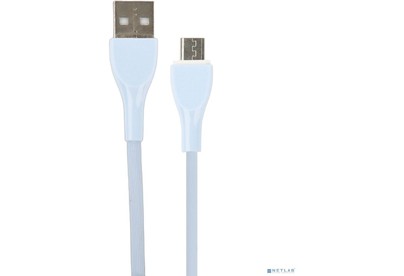 PERFEO (U4022) ULTRA SOFT USB A вилка  Micro USB вилка, 2.4A, голубой, силикон, длина 1 м