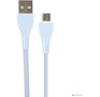 PERFEO (U4022) ULTRA SOFT USB A вилка  Micro USB вилка, 2.4A, голубой, силикон, длина 1 м