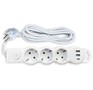 СПУТНИК Mi303USB 2.1A 3роз* 1,5м белый