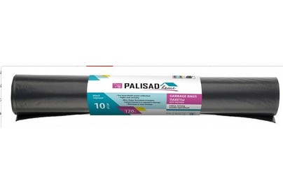PALISAD Пакеты для мусора 120 л X 10 шт. пвд прочные черные, длинный ролик, HOME 927265