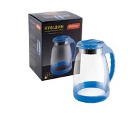 MALLONY Кувшин BROCCA2500, объем: 2,5 л, из жаропрочного стекла, с пластик ручкой, синий дизайн (910116)