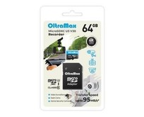 OLTRAMAX MicroSDXC 64GB Class 10 (U3) V30 Recorder + адаптер (SD 95 MB/s) [OM64GCSDXC10U3V30]