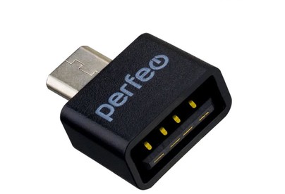 PERFEO (PF_B4995) adapter USB на micro USB c OTG (PFVIO010 Black) чёрный