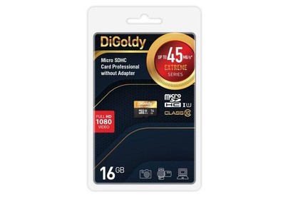DIGOLDY 16GB microSDHC Class 10 UHS1 Extreme [DG016GCSDHC10UHS1ElU1 w]