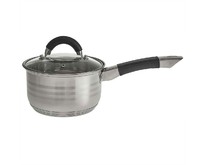 WEBBER BE441/2 Ковш 2,1л со стекл.крышкой, 16*9,5 см, нерж.сталь, капсул. индукци. Дно