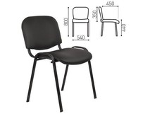 OLSS стул ИЗО черный обивка кож.зам. рама окрашенная черной порошковой краской