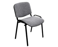 OLSS стул ИЗО В3 серый обивка  ткань износопрочная, рама окрашенная черной порошковой краской