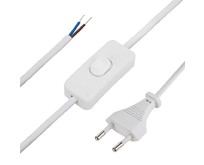 REXANT (111133) сетевой шнур с выкл. 2х0,75 мм2, 1.8 м белый REXANT (111133) сетевой шнур с выкл. 2х0,75 мм2, 1.8 м белый