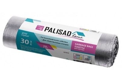 PALISAD Пакеты для мусора 20 л X 30 шт. серые, HOME 927015
