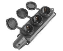 SMARTBUY (SBE16300R) розетка, прямая 3местная