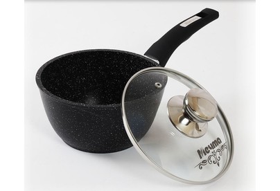 МЕЧТА 81802 Гранит black 1,2л несъемная ручка стеклянная крышка