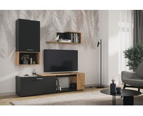 НКМЕБЕЛЬ SVISS гостиная Чёрный/Дуб Артизан 71297248 (2 кор.)