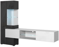 НКМЕБЕЛЬ POINT ТИП70 гостиная Белый/Чёрный глянец 71774993 (2 кор.)