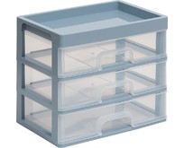 VIOLET для мелочей 3 ящика (серосиний/прозрачный) 340349