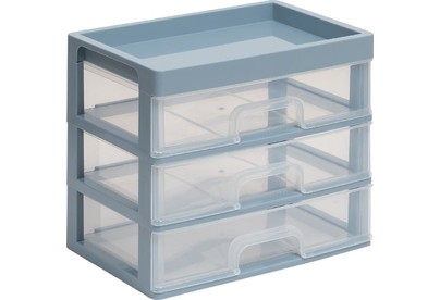 VIOLET для мелочей 3 ящика (серосиний/прозрачный) 340349