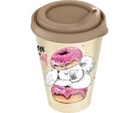 HOMVER IZIGO с крышкой 420мл с декором (бежевый) 221133827/01