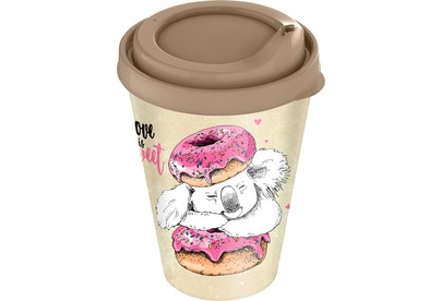 HOMVER IZIGO с крышкой 420мл с декором (бежевый) 221133827/01