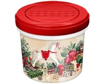 HOMVER Банка с завинчивающейся крышкой 0,7л с декором 