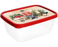 HOMVER Контейнер для продуктов прямоугольный 0,5л с декором 