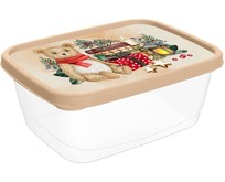 HOMVER Контейнер для продуктов прямоугольный 0,85л с декором 