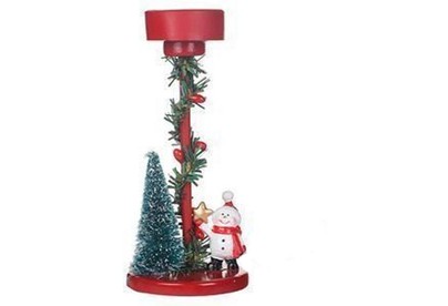 ВОЛШЕБНАЯ СТРАНА Подсвечник Снеговик у ёлки (110243)