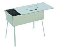 PALISAD Коптильня двухъярус. 500X270X175 мм,нерж. сталь 0,8 мм, с поддон,на ножках, Россия CAMPING 69526