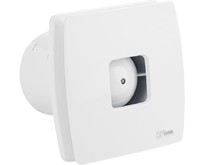 GFMARK 50044 Вытяжной вентилятор, D  100 мм, с обратным клапаном и москитной сеткой, квадратный, закрытый с окошком, из АБС пластика, цвет БЕЛЫЙ