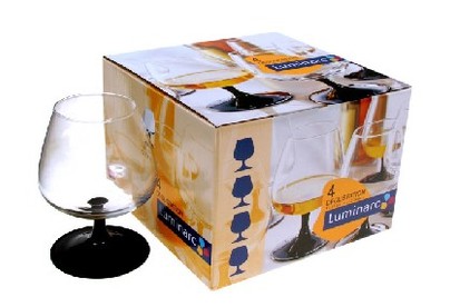 LUMINARC ДОМИНО наб. фужеров для коньяка 4шт 410мл (J3030) (2)